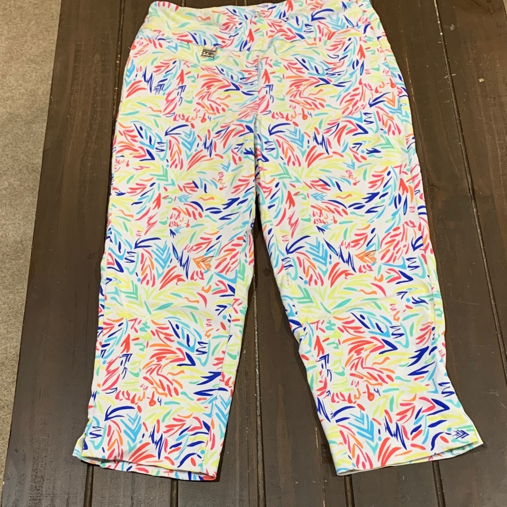 Lulu-B Women's Colorful Printed Cropped Pants